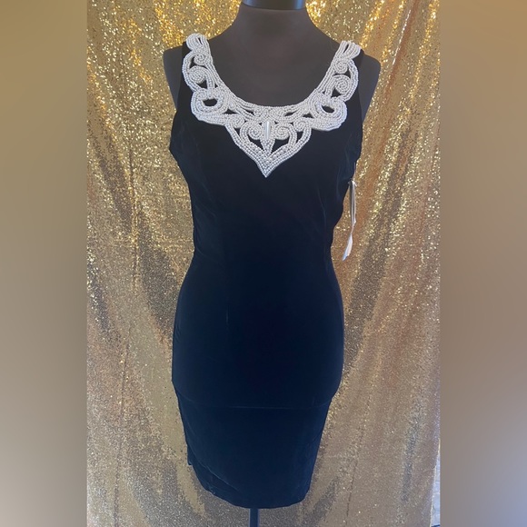 🖤Jessica McClintock Gunne Sax- Pearl Embellished Dress🖤 - Picture 2 of 6